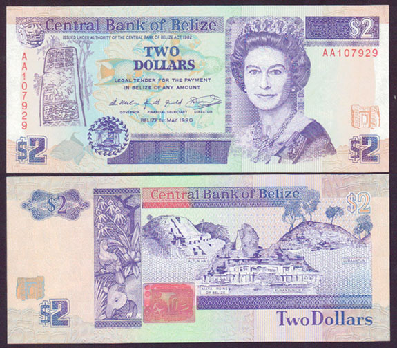 1990 Belize $2 (Unc) L001210